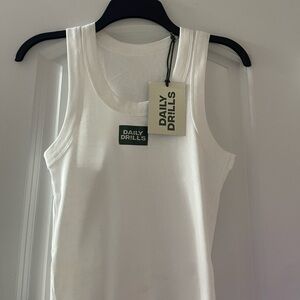 Brand new white Daily Drills tank size xs/s